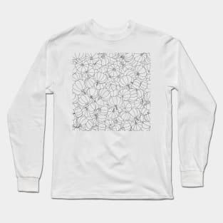 Pumpkins Pumpkins Black and White Long Sleeve T-Shirt